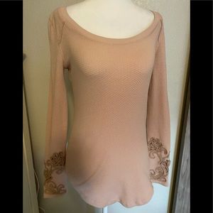 Free people pink Henley - SOLD